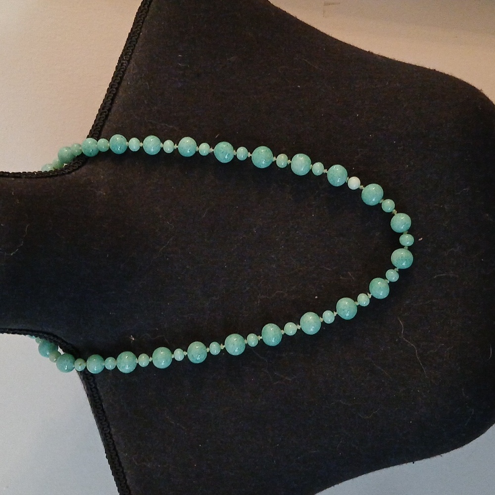 Rope Length Vintage Chinese Crumb Bead Necklace 26 inches